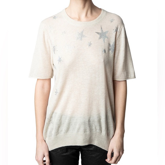 ZADIG & VOLTAIRE
Ida Cashmere Star Strass/Embellished Sweater
COLOR:Sugar Size S - Picture 1 of 10
